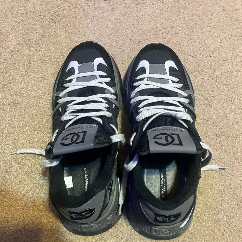 Dolce and Gabbana Black and Gray Air master low’s Sneakers